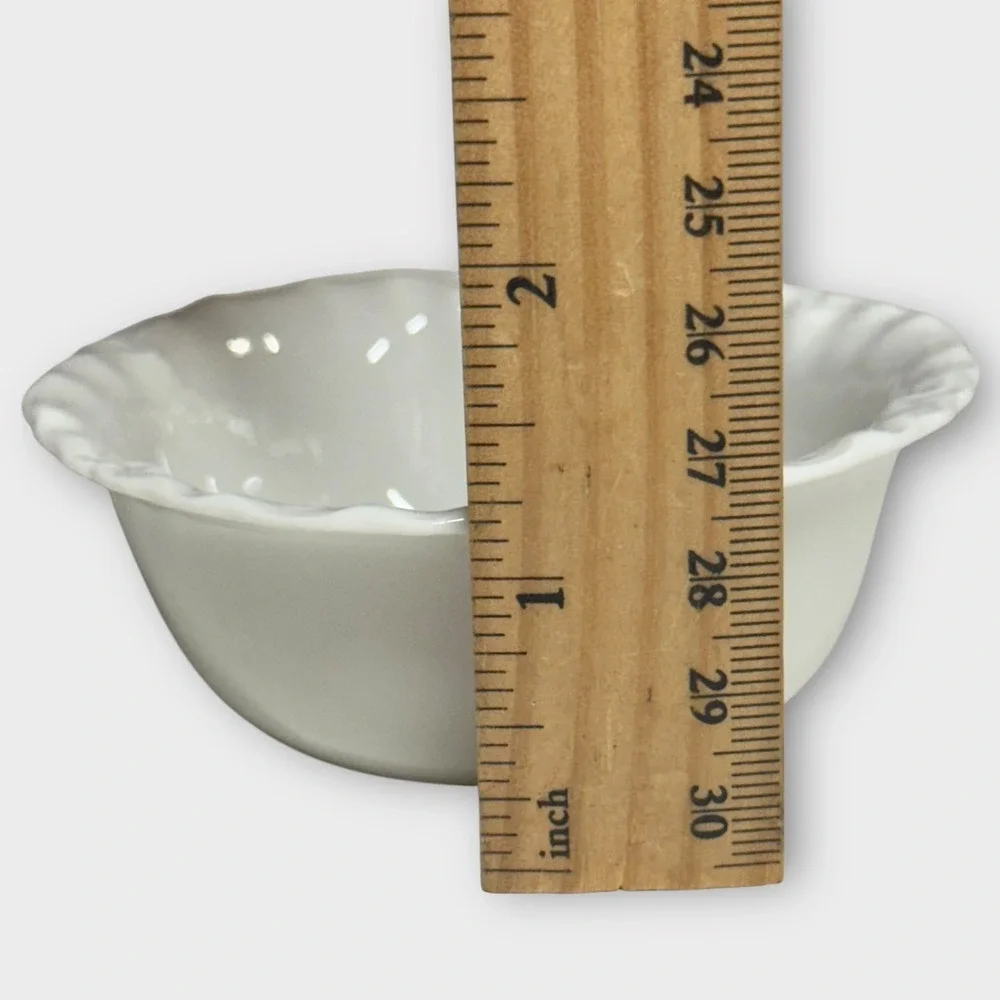 Haviland Limoges Schleiger 1 Ranson Ramekin Bowl & Saucer SET OF 2 White France‎